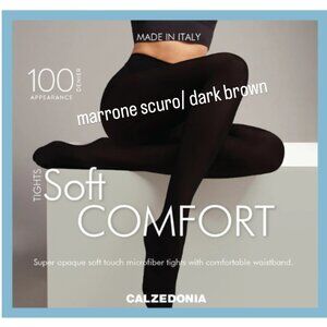 CALZEDONIA Soft Comfort Tights  | Dark Brown NWT  | 50 denier